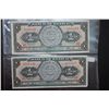 Image 1 : 1965 Mexico Un Peso Foreign Bank Note; Lot of 2 Notes; EST. $5-10