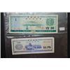 Image 1 : China One Yuan Foreign Bank Note & China Fifty Fen Foreign Bank Note; Lot of 2 Notes; EST. $5-10