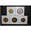 Image 2 : Assorted Foreign & US Tokens; Lot of 5; EST. $10-15