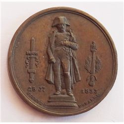 France 1833 Statue of Napoleon Medal