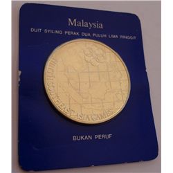 Malaysia 1977 Silver 25 Ringgit