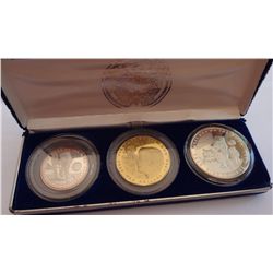 Marshall Islands 1994 First Man on the Moon 25th Anniversary 3 Coin Set