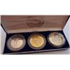 Image 1 : Marshall Islands 1994 First Man on the Moon 25th Anniversary 3 Coin Set