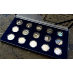 USA 1999-2001 Set of 15 Holographically Enhanced State Series Quarters