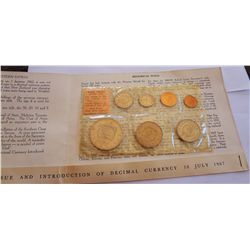 Western Samoa 1967 Polished Standard Specimen Set 7 Coins