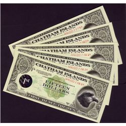 Chatham Islands 1999 15 Dollars Consecutive Run of 5