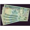 Image 1 : Fiji (2002) 2 Dollars Consecutive Run of 4