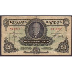 Latvia 1925 20 Latu