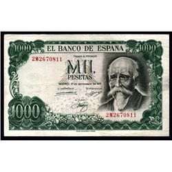 Spain 1971 1000 Pesetas