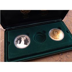Australia 2001 5 Dollars Don Bradman Pair including Silver Proof