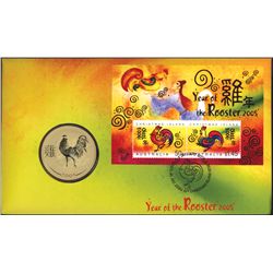 Australia 2005 50 Cents Year of the Rooster PNC Lot of 10