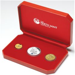 Australia 2008 Beijing Olympic Games 3 Coin Set Bronze, Silver and Gold