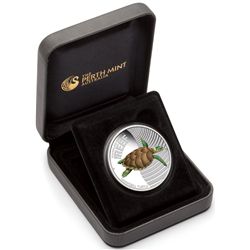 Australia 2011 50 Cents Sealife: Turtle Coloured Silver Proof