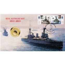 Australia 2011 Dollar Royal Australian Navy Centenary PNC Lot of 10