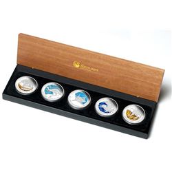 Australia 2012 Dollar Discover Australia 5-Coin Coloured Silver Proof Set