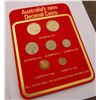Image 1 : Australia 1966 New Decimal Coins Display with 7 Coins