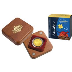 Australia 2010 Ten Dollars Gold Proof Reg Mombassa Kangaroo