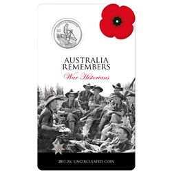 Australia 2011 20 Cents Australia Remembers: War Historians Lot of 5