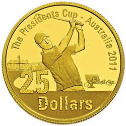 Australia 2011 25 Dollars President's Cup Gold Proof