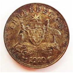 Australia 1910 Threepence