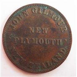 Andrews 143. Gilmour, John New Plymouth, NZ undated Penny