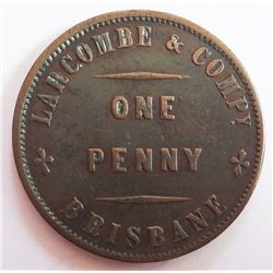 Andrews 313. Larcombe and Co Brisbane, Queensland undated Penny