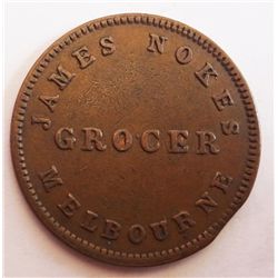 Andrews 406. Nokes, James Melbourne, Victoria undated Halfpenny