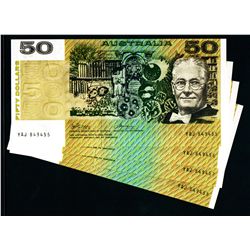 Australia 1973 Phillips-Wheeler $50 Consecutive Run of 4