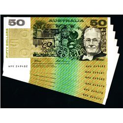 Australia 1993 Fraser-Evans $50 Consecutive Run of 6
