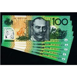 Australia 1996 Fraser-Evans $100 Consecutive Run of 5