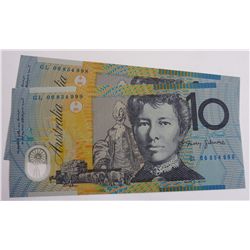 Australia 2006 Macfarlane-Henry $10 GL06 Last Prefix Consecutive Pair