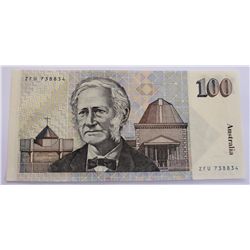 Australia 1985 Johnston-Fraser $100 ZFU Last Prefix