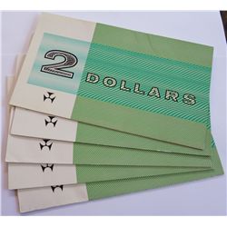Australia 1988 $2 Collector Folder Lot of 5