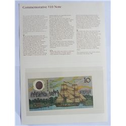 Australia 1988 Bicentennial $10 Collector Folder