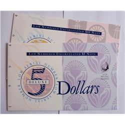 Australia 1994 $5 and $10 Deluxe Folders