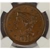Image 2 : 1853 LARGE CENT NGC MS-64 BN CAC APPROVED