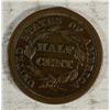 Image 2 : 1851  Half cent  XF  EST  $80-$85