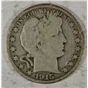 Image 1 : 1915  Barber half $  SOLID RIM  VG+   SCARCE  est $175-$180