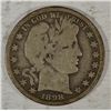 Image 1 : 1898O  Barber half $  SOLID RIMS   VG  VERY SCARCE  est $85-$90