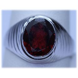 26.75 CTW GARNET RING .925 STERLING SILVER