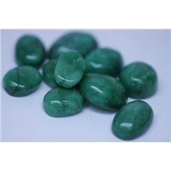 130.40 CTW AFRICAN EMERALD CABUSHION LOOSE STONES