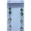 Image 1 : 14.70 CTW CITRINE AND PERIDOT EARRINGS .925 STERLING SI