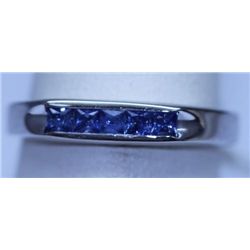 13.65 CTW TANZANITE RING .925 STERLING SILVER