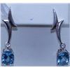 Image 1 : 22.25 CTW BLUE TOPAZ EARRING .925 STERLING SILVER