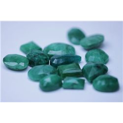 42.65 CTW AFRICAN EMERALD MIX SHAPES LOOSE STONES (14)