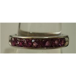12.50 CTW PINK TOURMALINE RING .925 STERLING SILVER