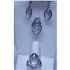 Image 1 : 37.15 CTW CTW MICRO PAVE CZ EARRING, RING,PENDANT SET .