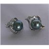 Image 1 : CLASSIC BLUISH PEARL CZ EARRINGS; AUTHENTIC PHILIPPINE