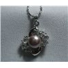 Image 1 : NOBLE PURPLE PEARL CZ NECKLACE;