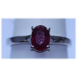 10.50 CTW RUBY RING .925 STERLING SILVER
